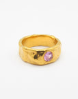 The Pink Sapphire Lava  - Gold Vermeil