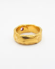 The Pink Sapphire Lava  - Gold Vermeil