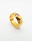 The Pink Sapphire Lava  - Gold Vermeil